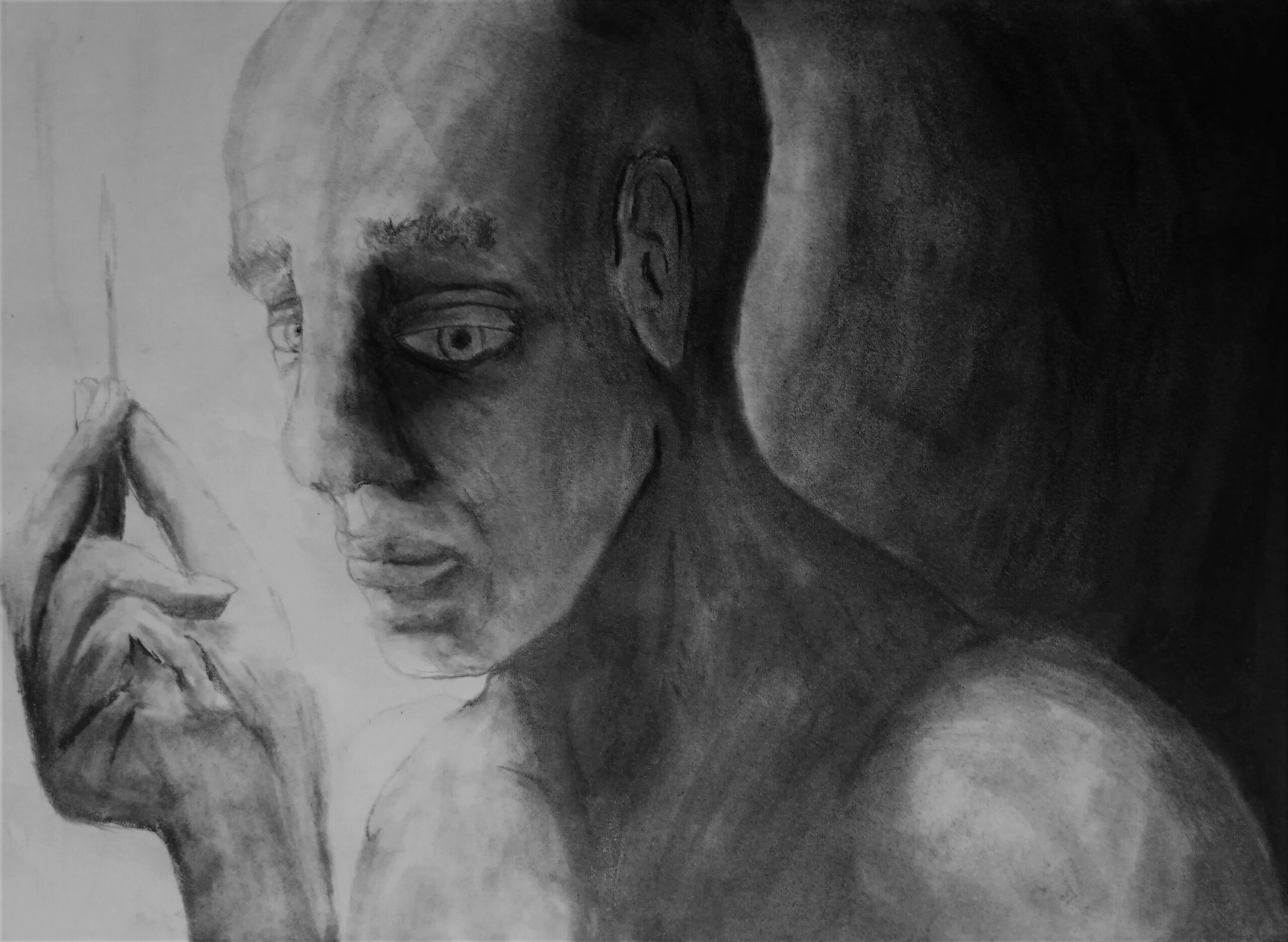 A Man in the Dark

Fumbling fingers. The match scratches against the rough walls twice until finally, the little virgin light flickers from his numb fingers.