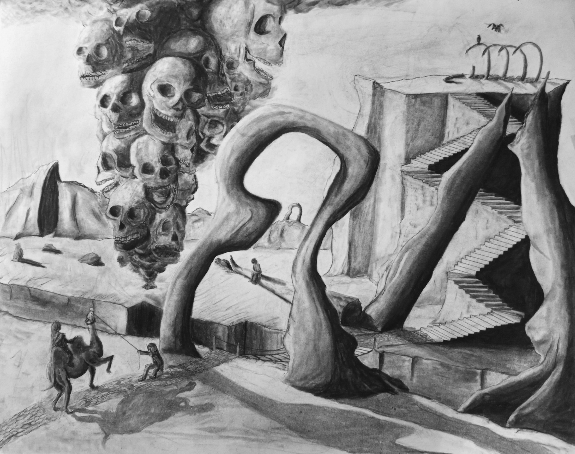 Through the Eye of the Needle

The camel refused to go on. They would have to continue on foot. As the passenger dismounted, a lone figure watched from across the chasm, was this his doing, or was he a pawn too?